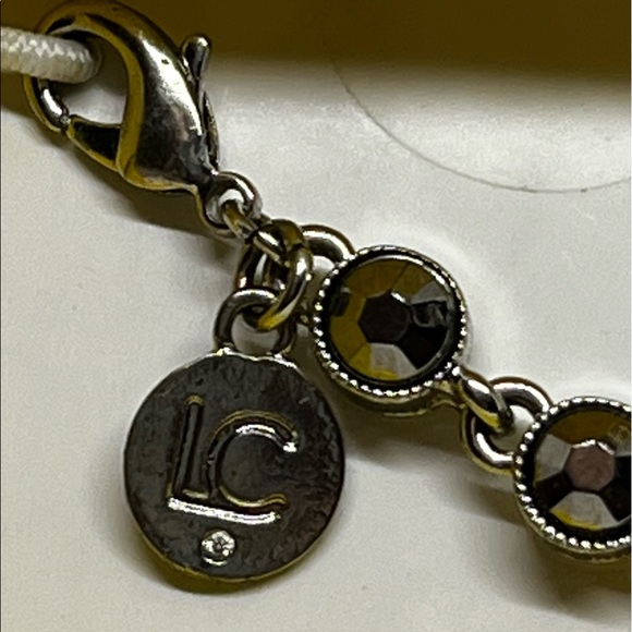 Vintage Liz Claiborne Silver-tone Mirror Rhinestone Box Jewelry Bracelet - Picture 4 of 7